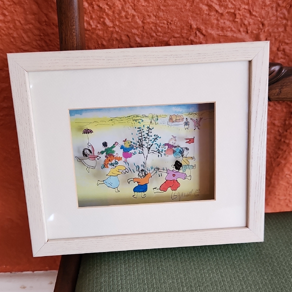 Framed 3D Painting On Glass